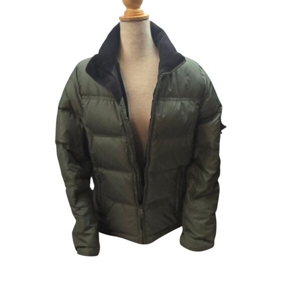 VTG Eddie Bauer Womens Goose Down Jacket Green Size S Winter Coat - Picture 3 of 11